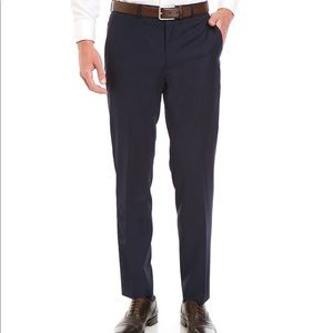 Ralph Lauren Navy Washable Flat Front Dress Pant